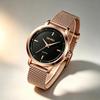 Women's Quartz Watch SKMEI Rose Gold Mesh Band Fashion 1528