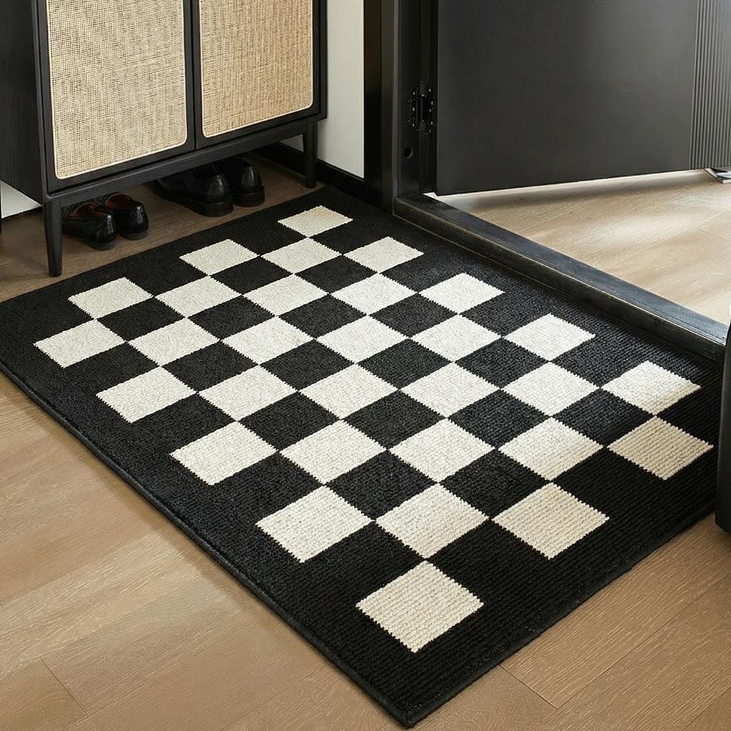 50x80cm Home Entry Door Mat Indoor Entrance Rug Durable Dust Absorbent Non-Slip Floor Carpet for Kitchen Bathroom
