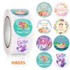 1inch 2.5cm Easter Cartoon Sticker Bunny Egg Decoration Roll Sticker Gift Sealing Happy Easter Day Holiday for small business