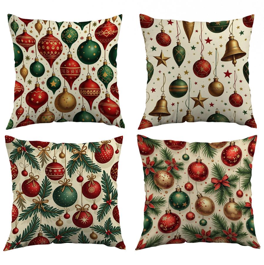 Fundas de almohada navideñas nuevas Fundas de almohada decorativas estampadas para sala de estar Fundas de almohada navideñas nórdicas