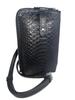 GUODI 3-Way Vertical Travel Pouch with Wallet Function, Smartphone Shoulder Pouch, Genuine Python Leather, for Men and Women, TK-20WP116 (Black),