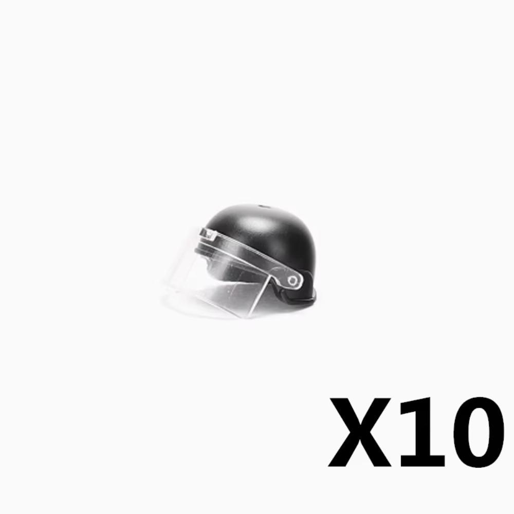Military MOC Figure Building Blocks Explosion Proof Helmet Hat Gas Mask Kit SWAT Goggle Vest Belt Headset DIY Toy Gift K001