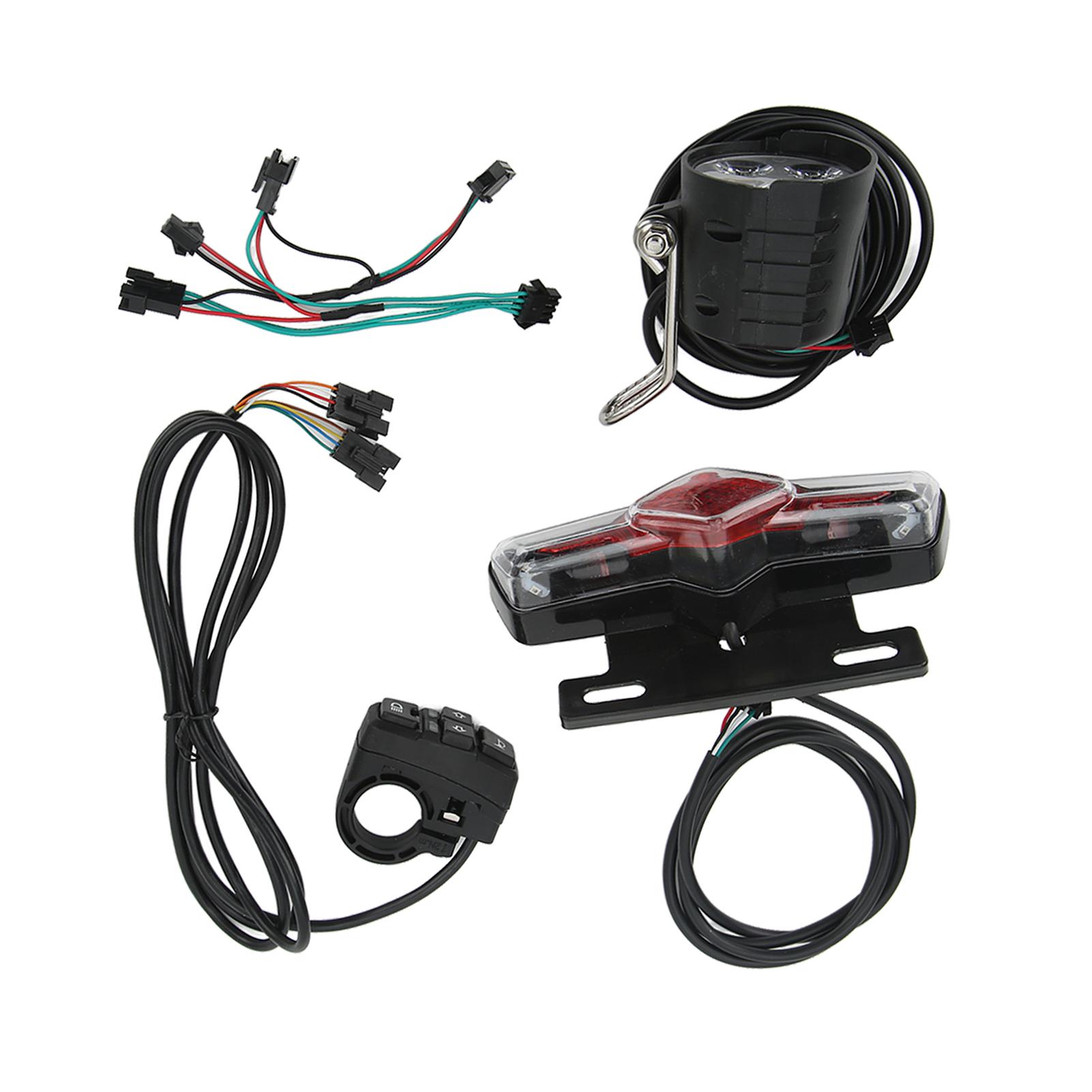 

Electric Bike Lamp Kit QD168 Headlight C 05C Tail Light Night Warning Light DK336 Switch Retrofitting Kit with Horn