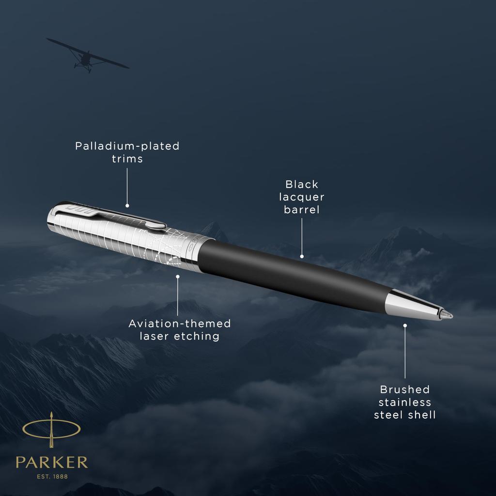 PARKER Sonnet Legacy of Flight CT Special Edition Ballpoint Medium Gift Luxury 2227802 Pen, Nib, Oil-Based, Boxed, Gift,