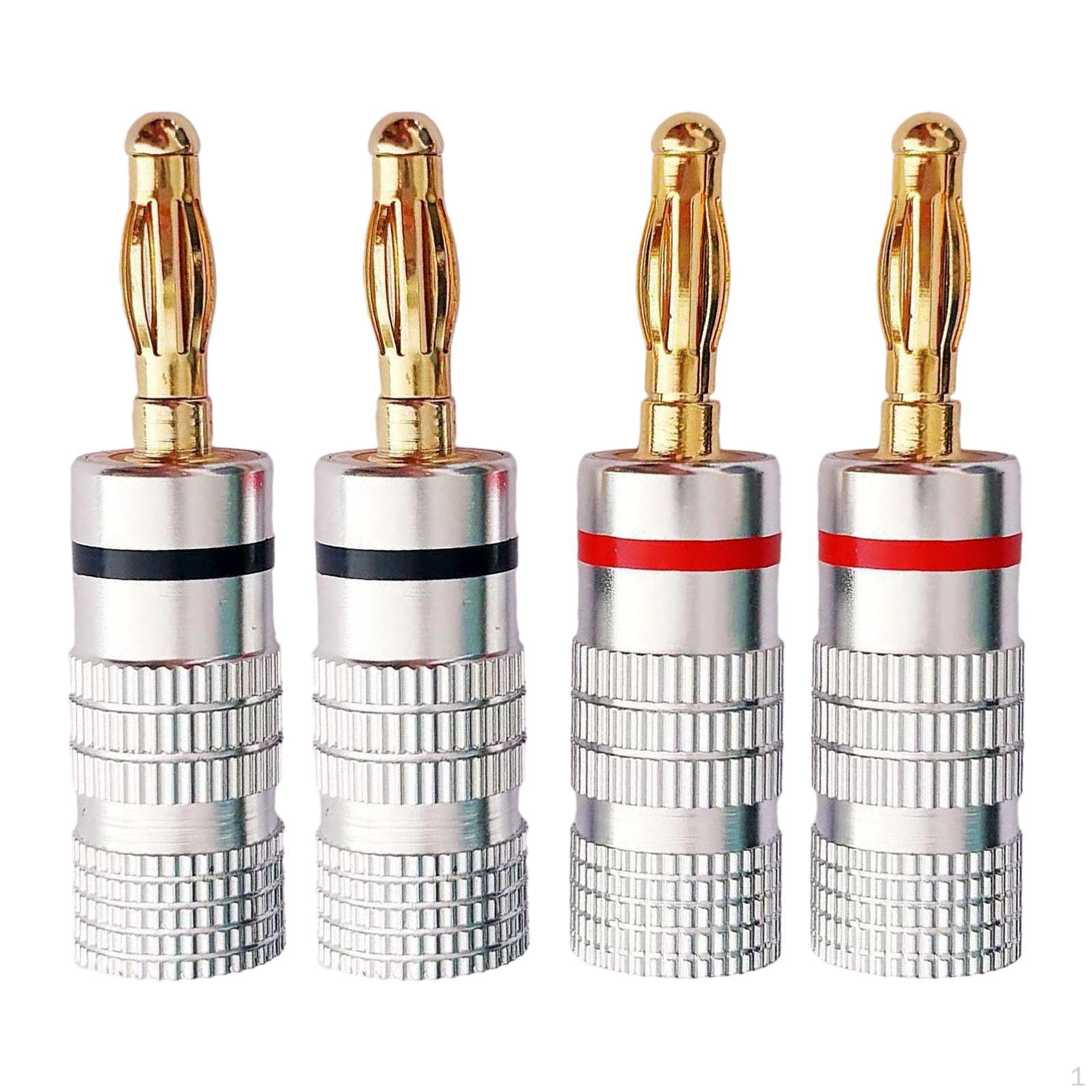 

4 мм Банановые штекеры Беспаечный Аудиоразъем для динамика Профессиональный Адаптерный кабель для
