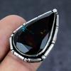 Dichroic Glass Gemstone 925 Sterling Silver Jewelry Ring Size 7
