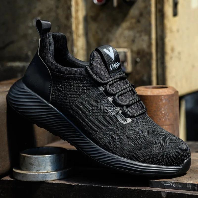 Men's Anti Smashing and Anti Stabbing Lightweight  Comfortable, Breathable  Protective and Safety Shoes