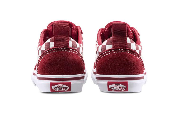 Vans Slip Resistant Cushioning Low top Skateboard Shoes Red Infant And Toddler VN0A3QU1UK7