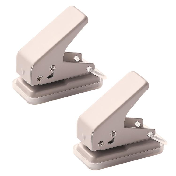 2 Pcs Handheld Hole Punch Single Hole Punch Paper Punch Small Punching Pliers 6mm Portable Hole Puncher for Cards Craft