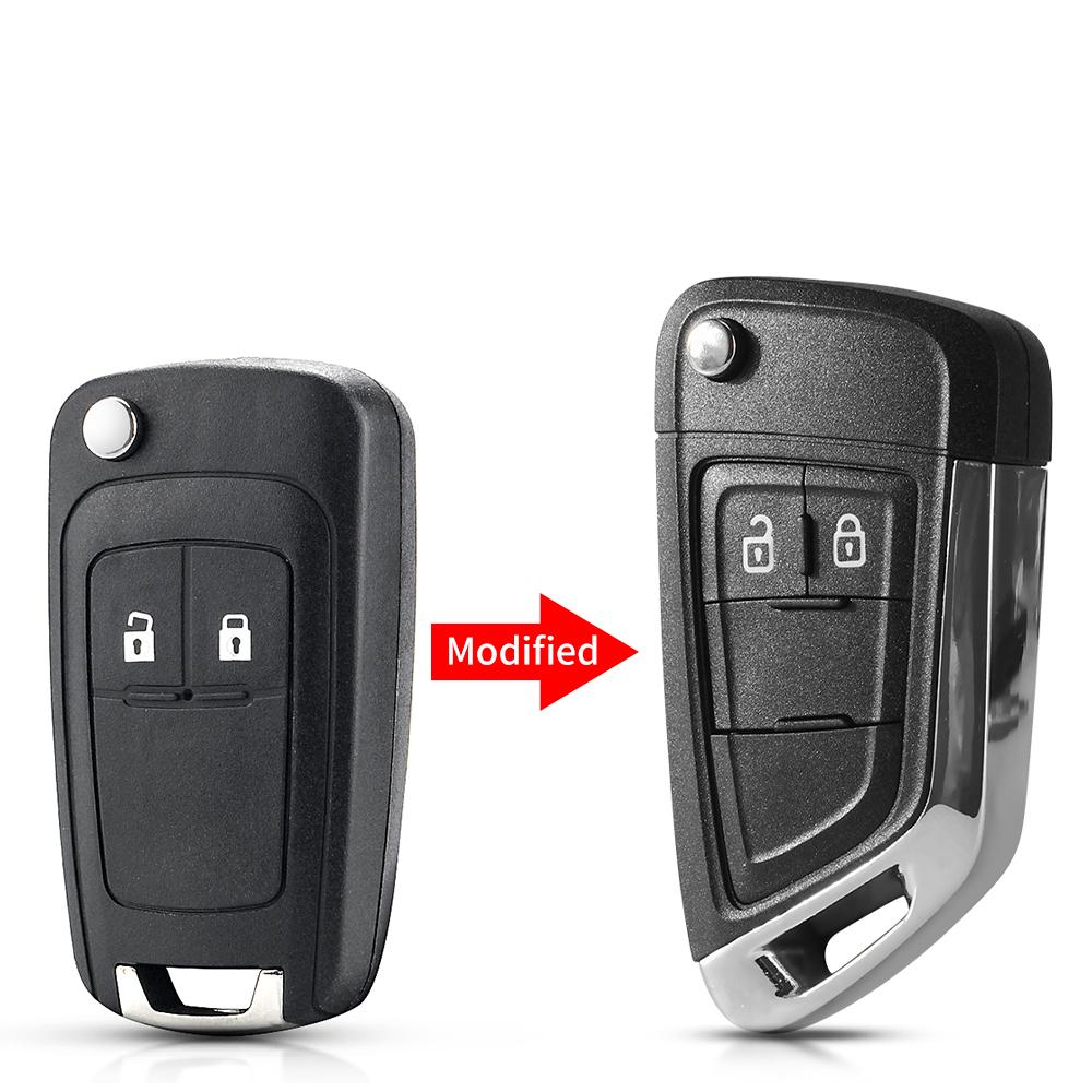 For Chevrolet Cruze Epica Lova Camaro Impala For Buick Modified Folding Case Fob 2/3/4/5 Button Flip Remote Car Key Shell