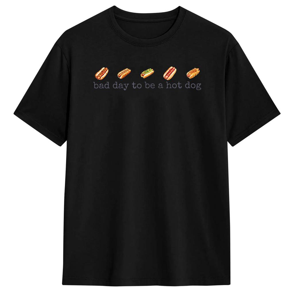 Funny Bad Day To Be A Hotdog 4th Of July Independence Day T Shirt Summer Fashion T Shirts Cotton Oneck Plus Size 5xl Top Tees