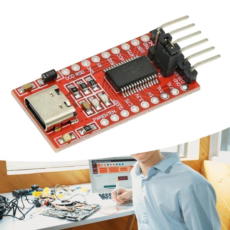 USB to TTL Conversion Adapter Module Featuring 3.3V and 5V Output Compatibility Lightweighted