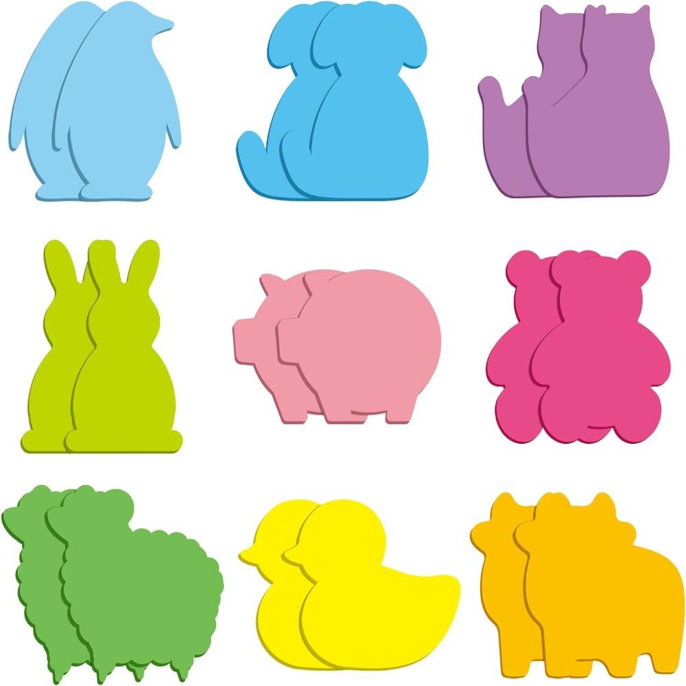 Блокнот для заметок, 9 стилей, 540 штук, липкие заметки, офис с мультяшными животными