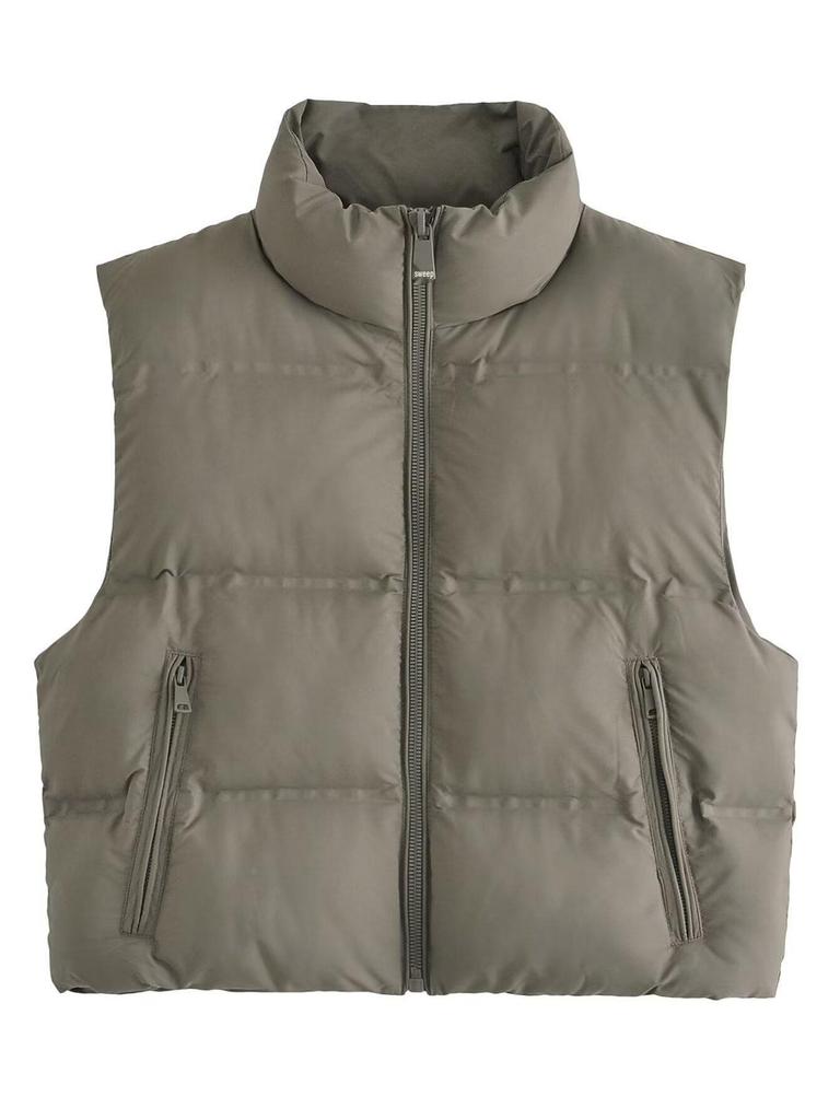 European-American Autumn/Winter Women's Casual Slim Fit Heat-Bonded Three-Color Vest