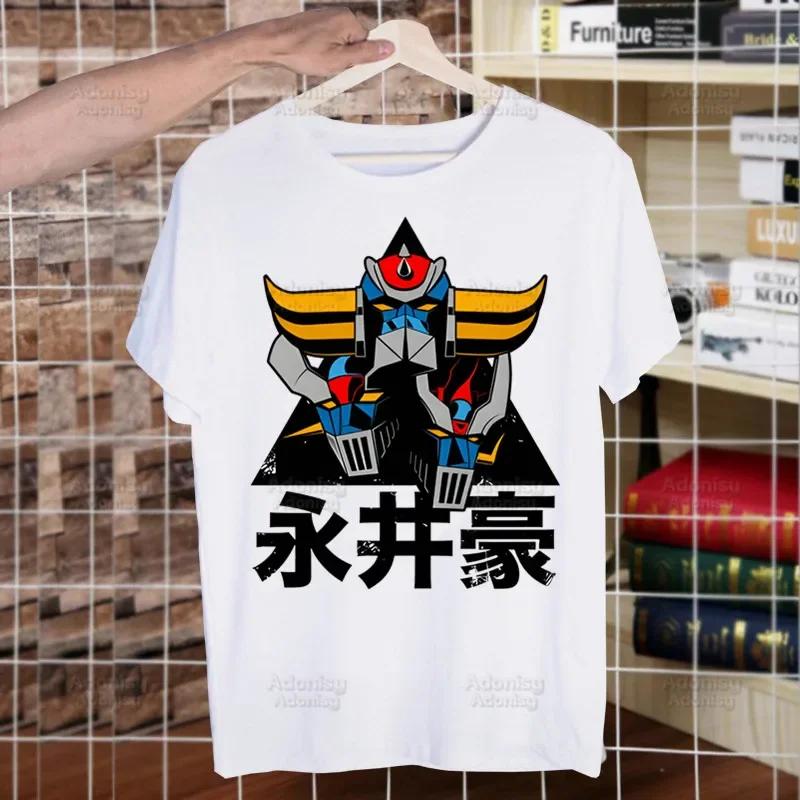 

Mazinger Z Anime Robot Harajuku Harajuku Men s tshirt Unisex Short Sleeve T shirt Cartoon Casual T-shirt Male Streetwear Tops 4XL