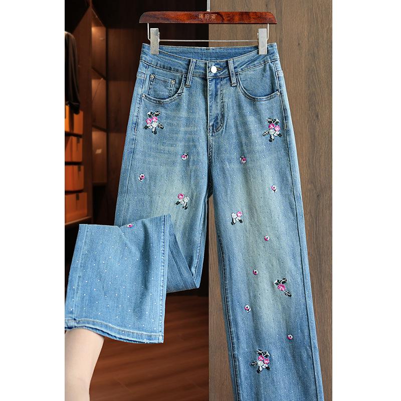 812 Premium Heavy Embroidery Washed Jeans, Sizes S-XXL S