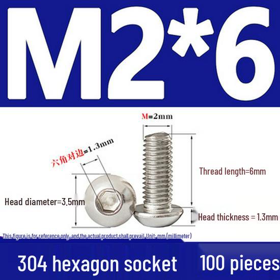 ISO7380 Stainless Steel Hex Drive Dome Head Screws - M2 to M16