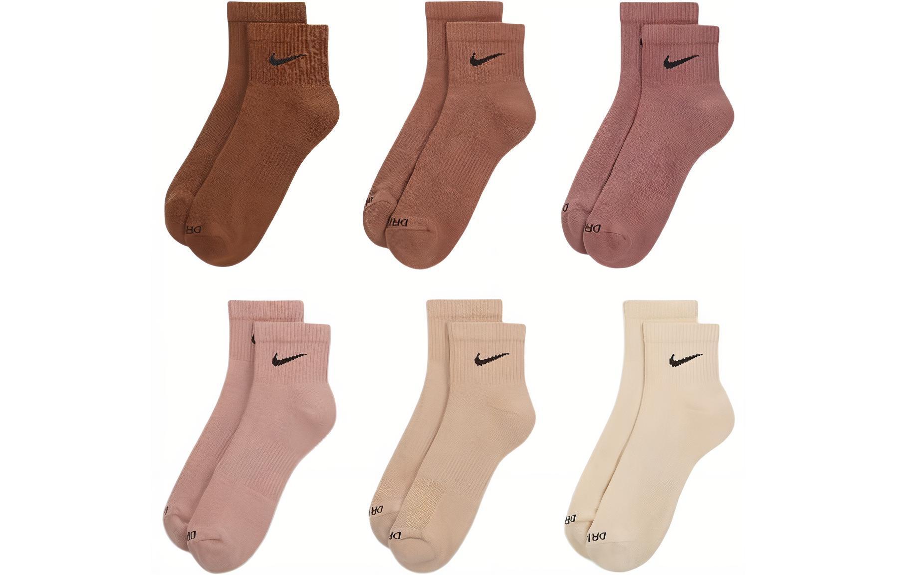 Nike Everyday Plus Cushioned Ankle Socks Unisex 6 Pack SX6899-904 L