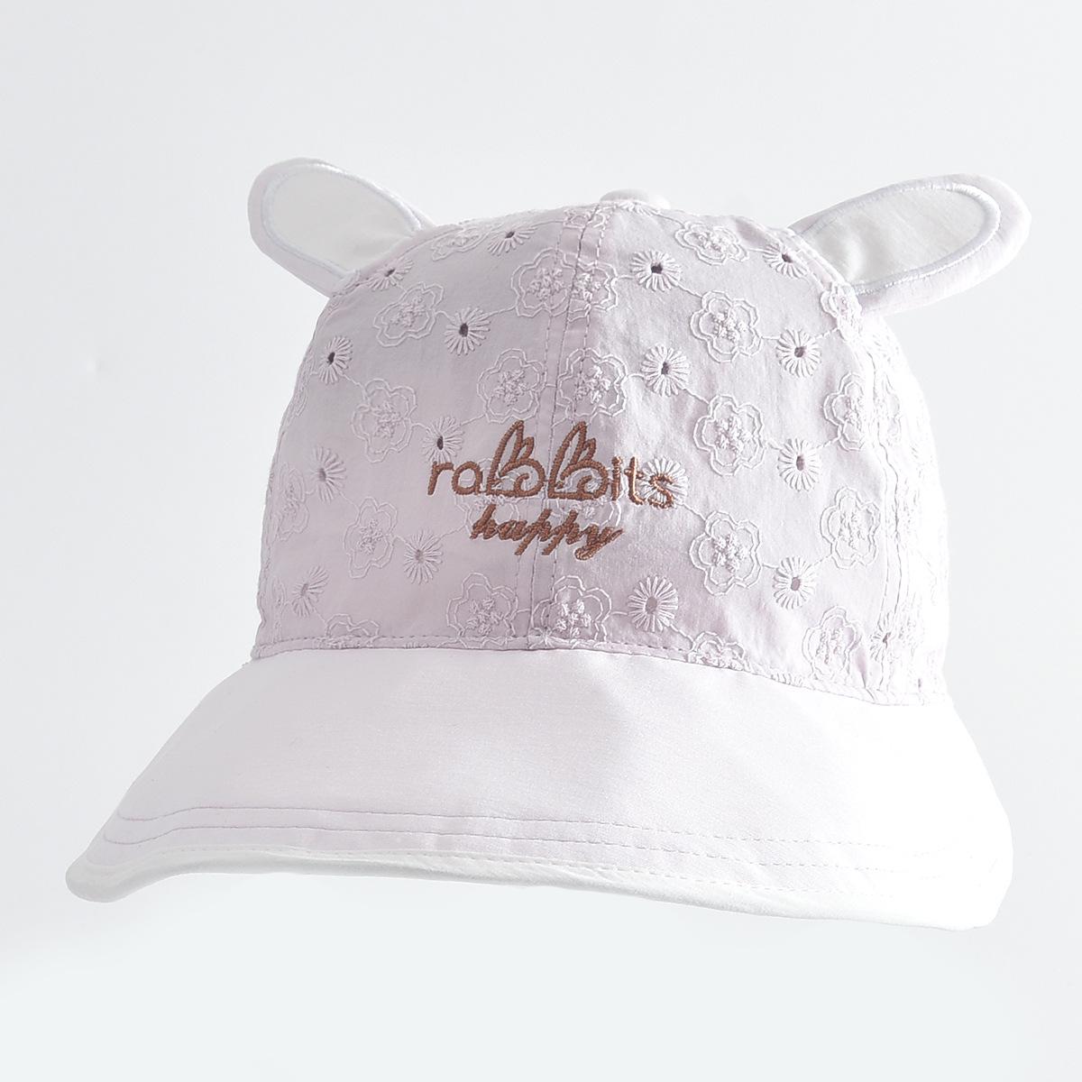 

Baby Bunny Ears Fisherman Hat with Windproof Sun Protection and Embroidered Letter Design 50-52cm світло-фіолетового кольору