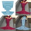 Mermaid Tail Blanket With Knit Fabric For Cozy Home Lounge Decor
