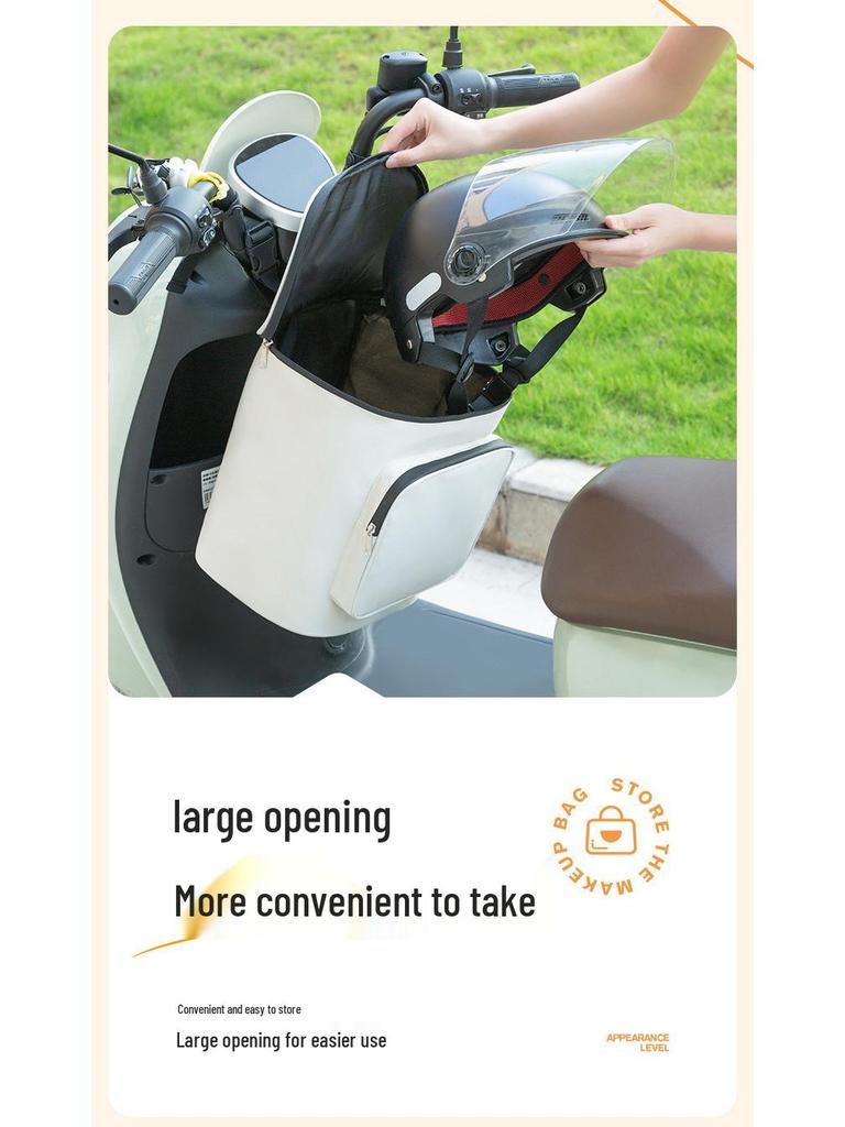 Electric Vehicle & Bike Front Hanging Storage Bag for Helmet and Accessories