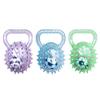 Dog Calming Ball Squeaky Rubber Chew Toy Interactive Spiky Ball with Handle Toss