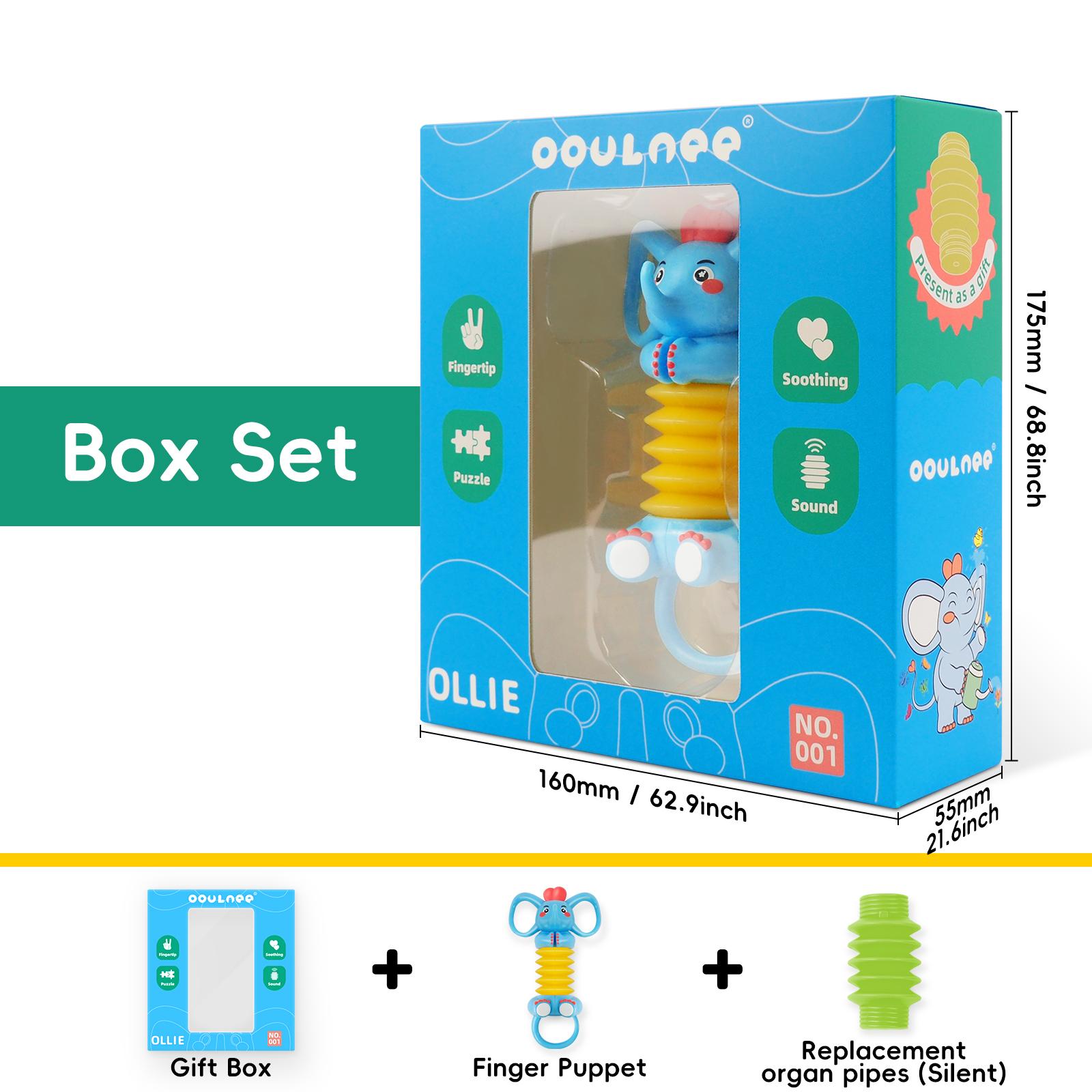 Ooulnee Finger Puppet Fidget Sensory Toys Ollie Cute Kawai Elephant Pop Tube — фото 10