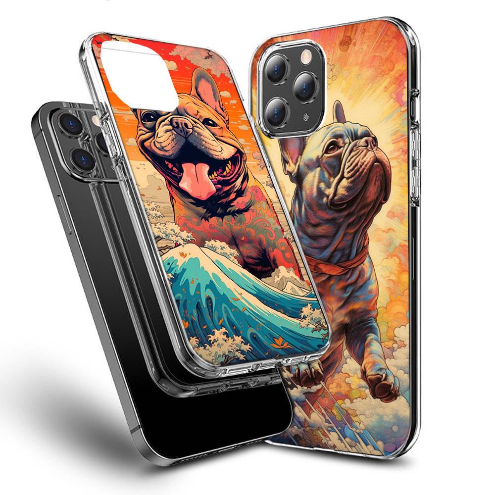 French Bulldog Dog Pug Phone Case For Iphone 16E 15 Pro 14 Plus 17E 16 17 Pro Max Air 11 12 13 Mini Shockproof Capa Cute Cove