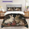 Rabbit Pattern Bedding Quilt Set Quilt Cover Pillowcase Home Decoration Birthday Gift (1 * duvet cover + 2 * pillowcase, without core)