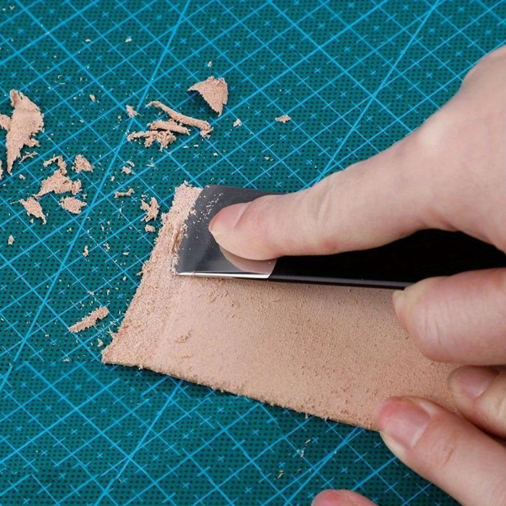 2 st/set Läder Gallring Skärkniv Handgjord Läder DIY Verktyg Flåspade Gallringskniv Läderhantverksmaterial