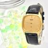 Used [New Battery] SEIKO Men's Watch Rectangular Gold 7820-5420 921251 New Strap