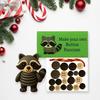 DIY Button Christmas Ornament Kit Highland Cow/Rabbit/Owl Animal Button Ornament Making Set Hand-Assembled Xmas