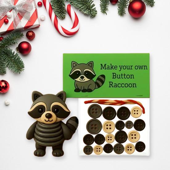 DIY Button Christmas Ornament Kit Highland Cow/Rabbit/Owl Animal Button Ornament Making