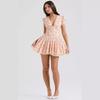 2026 Floral Puff Sleeve Summer Dress – Sweet French Style with Cinched Waist and A-line Skirt.