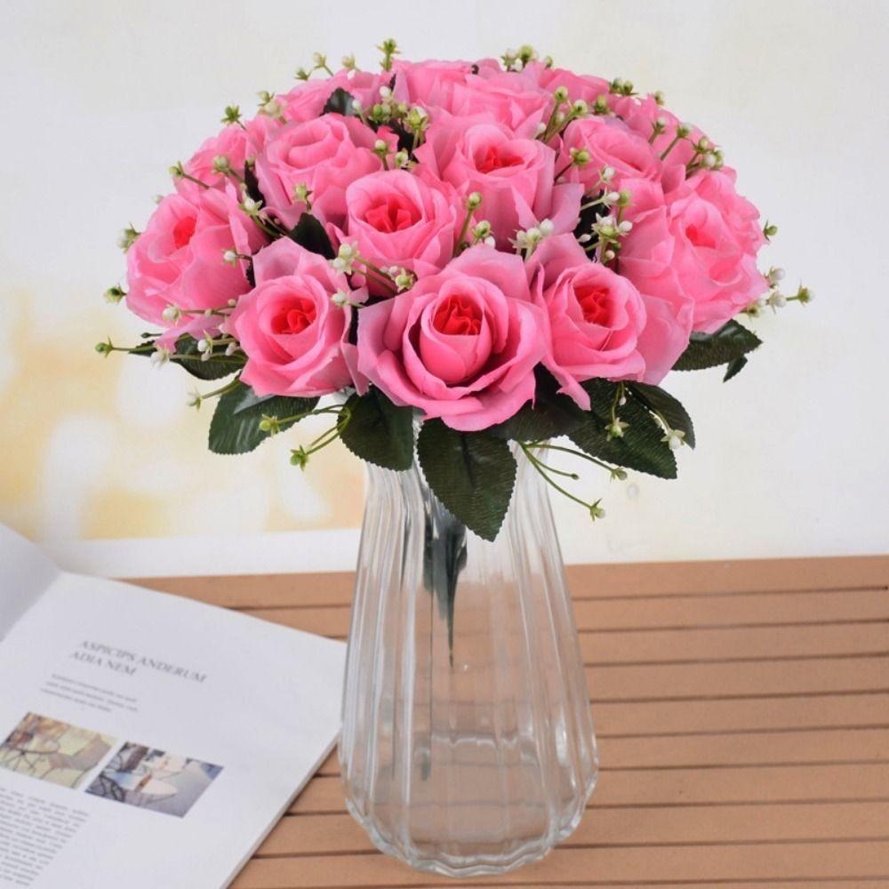 10 Colors Real Happy Flower Mini Natural Simulated Rose Valentine's Day Flowers  Home Decorative