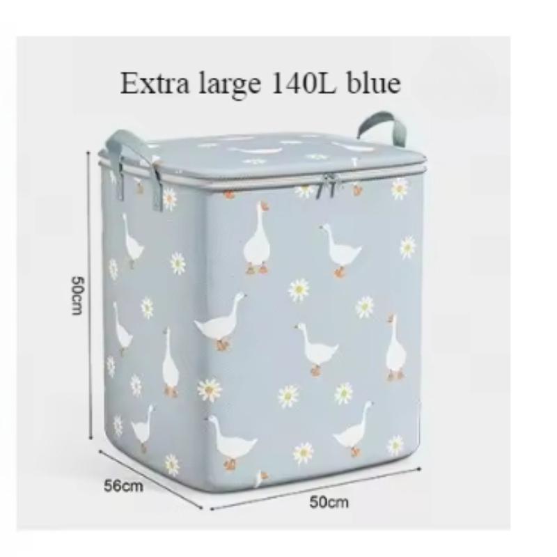 140L Quilt Storage Bag Home Wardrobe Large Capacity Clothes Quilt Organizing Bag Clothing Moving Waterproof Moisture-proof