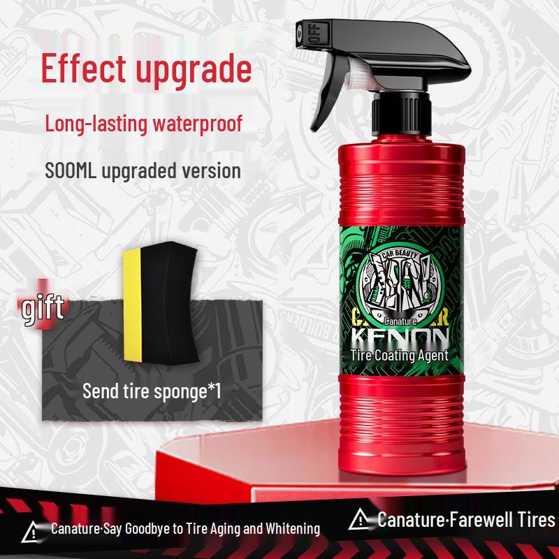 

Canature Tire Gloss: Durable, Waterproof, Anti-Aging Blackening & Whitening Wax Tire Coating Agent with Sponge Tool