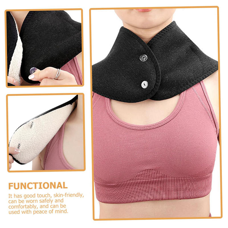 Keep Warm Shoulder Brace Winter Faux Lamb Wool Shoulder Protective Shawl Neck Back Warmer Wrap Cape For Old People Maternity