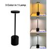 Nordic Style Cordless LED Table Lamp Alloy Body Touch Switch 3 Colors Rechargeable Perfect for Home Bar Restaurant Ambian