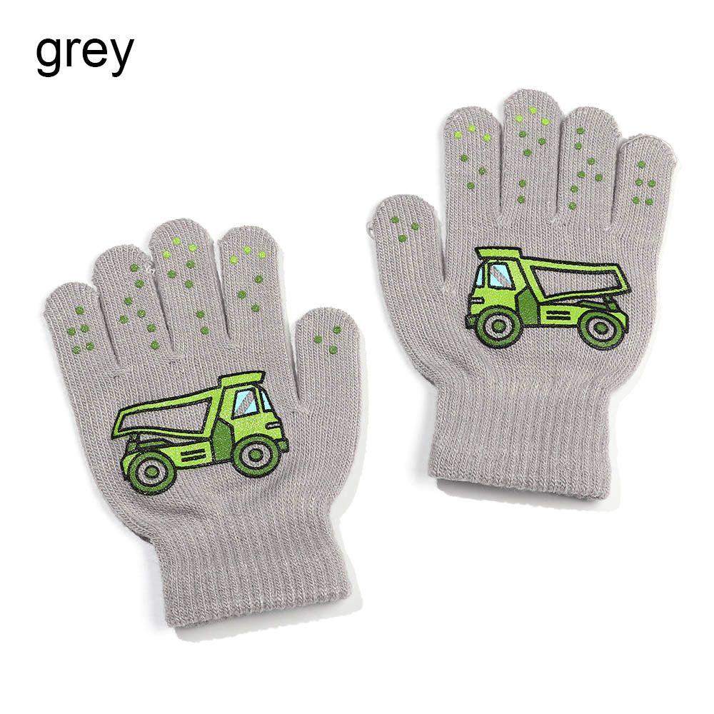 New Hot Outdoor Sports Soft Knitted Mittens Thick Warm Cute Cartoon Kids Gloves