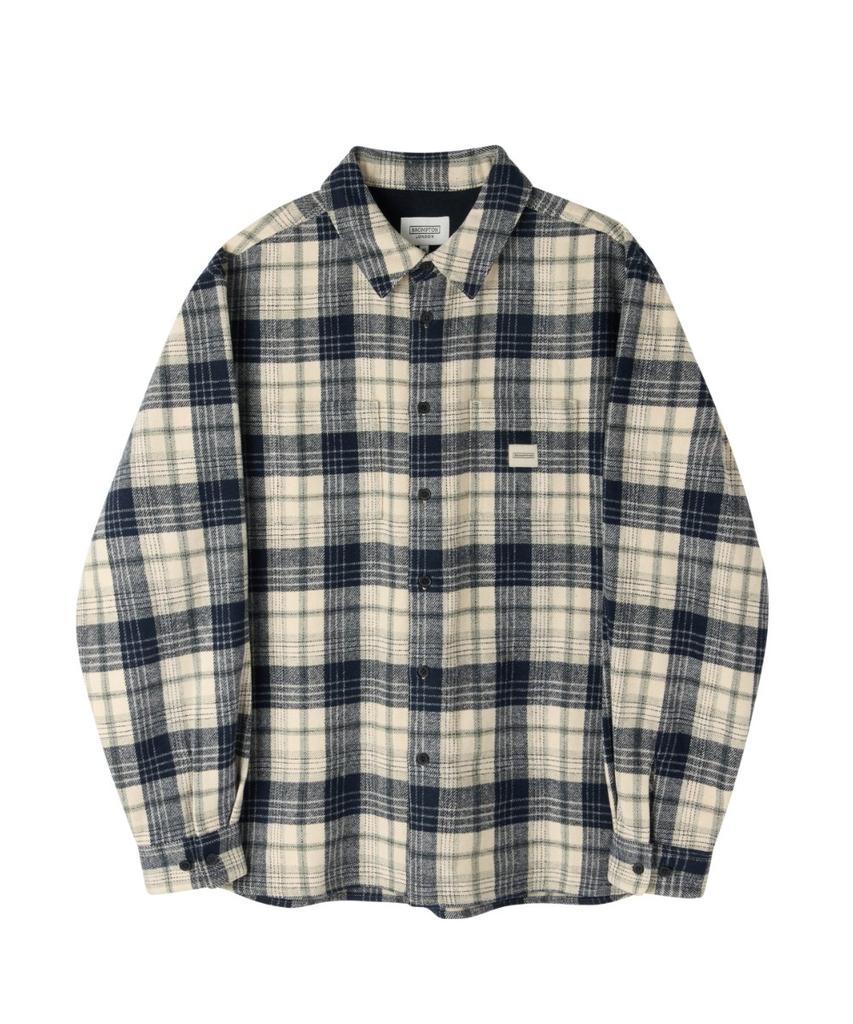 BROMPTON LONDON Flannel Big Check Shirt - Navy (P264Ush432)