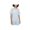 Nike Dri-FIT Icon T-Shirt Printed Logo Raglan Crew Neck Short Sleeve Kids Tops Blue DX5386440