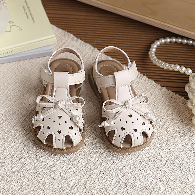 2026 Summer Korean Style Baby Girl Beach Sandals - Breathable, Hollow Princess Shoes 21