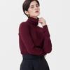 Pin Black Jersey Regular Turtleneck Wine