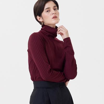 PINBLACK Jersey Regular Turtleneck Wine