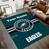 Individuelles Mode Cooles Adler Logo Matte Personalisierter Name, Polyester Waschbarer Indoor Eingangsbereich Teppich, Geschenk für Weihnachten, Ostern, Thanksgiving Tag