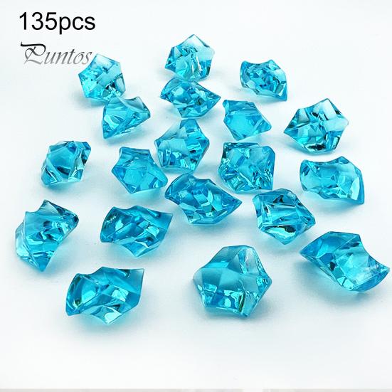 1 τσάντα αφρώδη ακρυλικό πολύτιμος λίθος Fishbowl filler Φωτεινό γυαλισμένο ρεαλιστικό ακανόνιστο σχήμα Γεμιστικά βάζων Ψεύτικες πέτρες πάγου