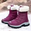 Winter Warm Snow Boots for Women - Fleece - Lined Thickened Travel - Ready Cotton Boots Outdoor Hiking Boots Ski Boots