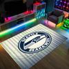 Seattle Seahawks Design Crystal Velvet Carpet Cozy Non?Slip Printed Rug For Bedroom Living Room Entrance