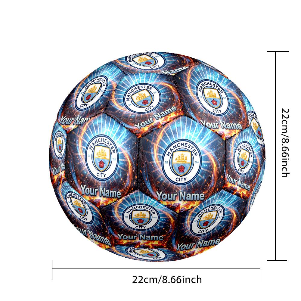 Personalized Size 5 Football Manchester City Pattern Outdoor Game Sports Ball Gift